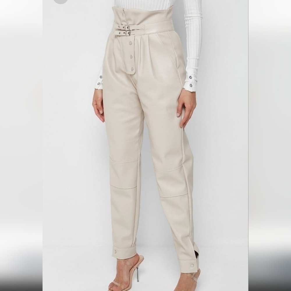 Maniere De Voir Leather Trousers